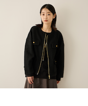 イタリアンエアリー4ポケットZIPブルゾン≪手洗い可能≫