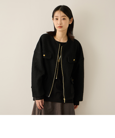 イタリアンエアリー4ポケットZIPブルゾン≪手洗い可能≫