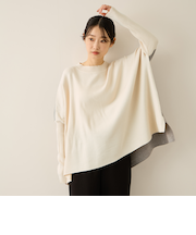 バイカラードルマンニットプルオーバー≪手洗い可能≫