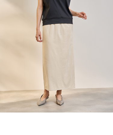 ストレッチフェイクスウェードナロースカート