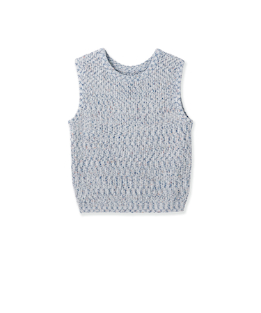 ミックスコイルクロップドニットベスト