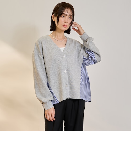 ダンボールバックストライプカーディガン｜ケティの通販｜&mall