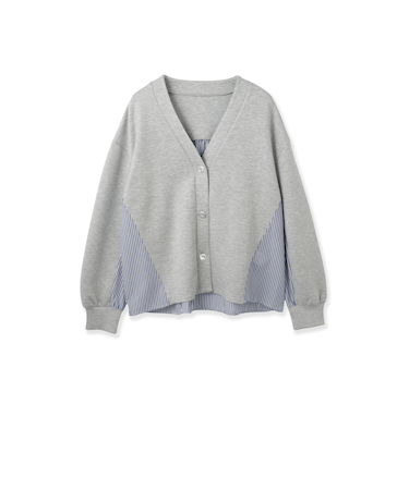 ダンボールバックストライプカーディガン