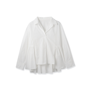 モイストブロードラッフルヘムブラウス