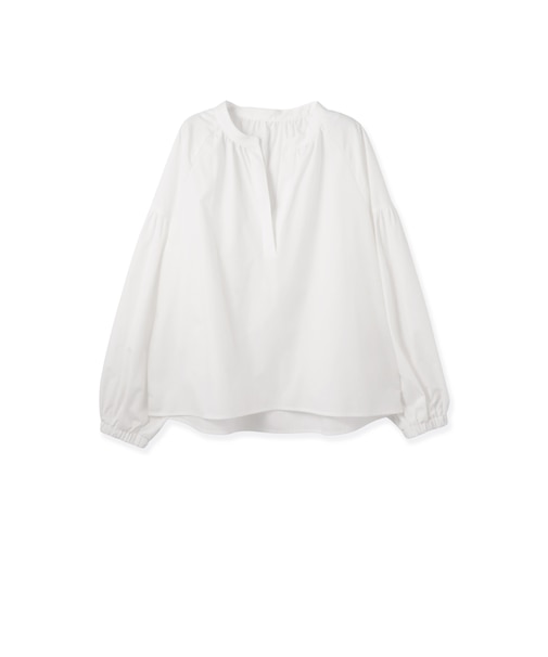 ハイカウントタイプライターキーネックブラウス