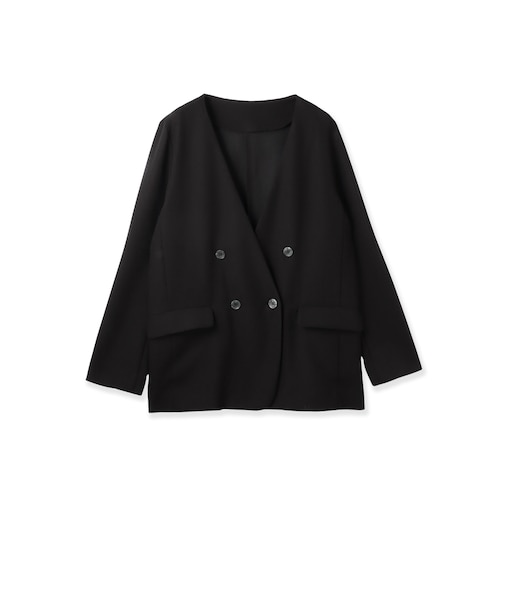 グリッディメッシュノーカラージャケット