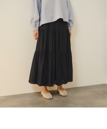 コットンローンティアードロングスカート