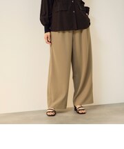 2WAYフルダルウエストサテンワイドパンツ