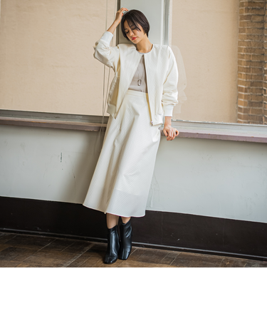 キルティング千鳥スカート≪洗える≫