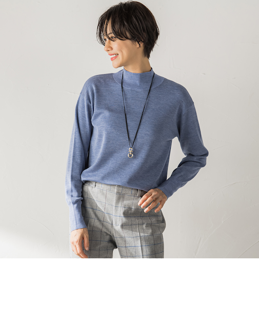 【WEB限定色あり】【STORY11月号掲載】【洗えるニット】Brisbaneハイネックプルオーバー