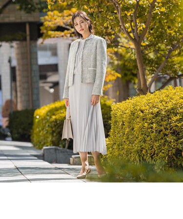 クラシカルシフォンワンピース≪洗える≫