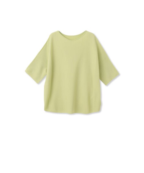 【新色追加】ホールガーメント5分袖ニットプルオーバー≪手洗い可能≫