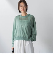 【WEB＆一部店舗限定】シアーニットプルオーバー≪手洗い可能≫