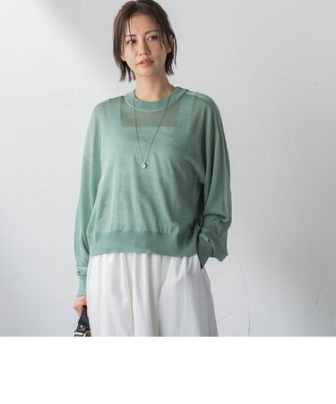 【WEB＆一部店舗限定】シアーニットプルオーバー≪手洗い可能≫