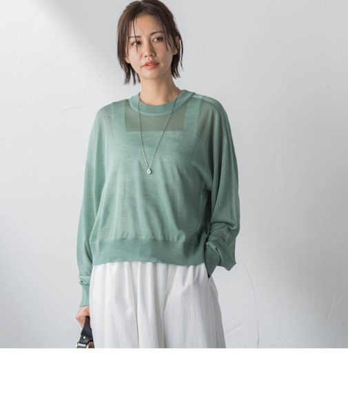 【WEB＆一部店舗限定】シアーニットプルオーバー≪手洗い可能≫