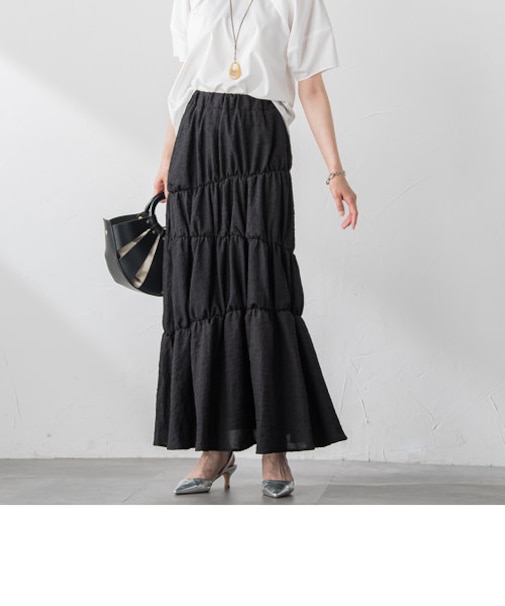 【WEB＆一部店舗限定】イレギュラーシャーリングスカート
