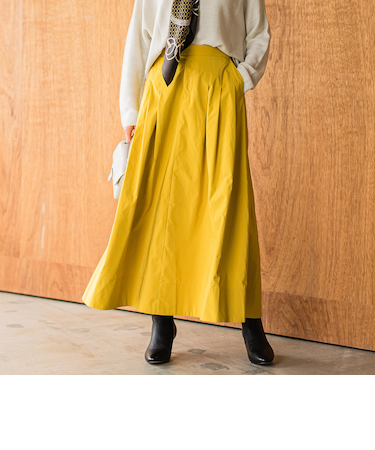 タフタフレアースカート≪洗濯機で洗える≫