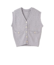 テープヤーンゴールドボタンニットベスト