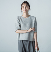 CANBELラメMIXニットプルオーバー≪手洗い可能≫