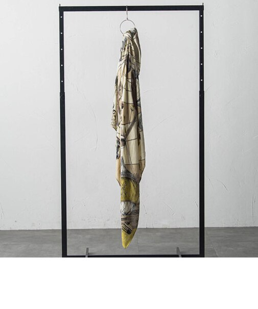 【manipuri】＜ウールシルクストールヘリンボーン織120＞プラネタリーバルーン