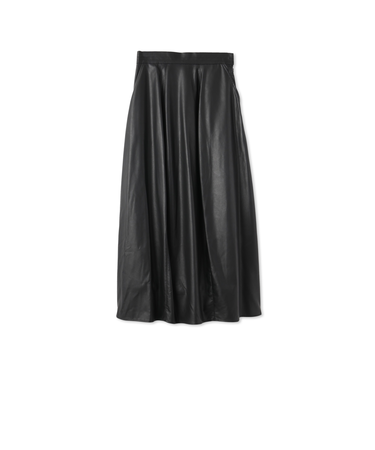 【WEB＆一部店舗限定】フェイクレザーコクーンスカート