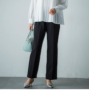 【WEB&一部店舗限定】カットジョーゼットバックスリットパンツ≪洗える≫