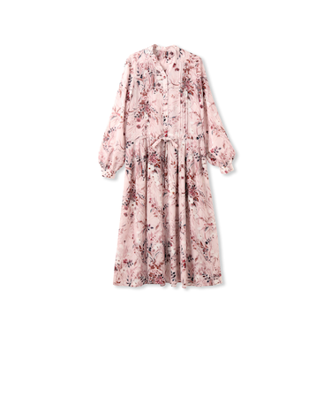 フラワープリントワンピース≪手洗い可能≫