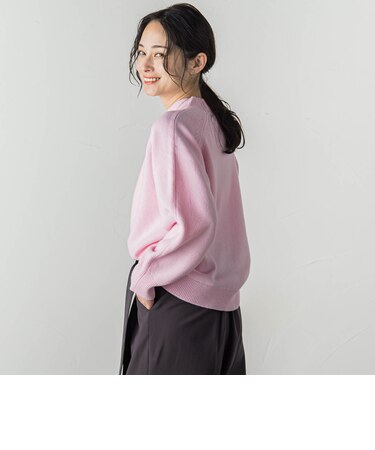 カーブスリーブニットプルオーバー≪ウール100%/手洗い可能≫