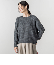 【WEB限定】スパンコールミックスニット≪手洗い可能≫