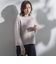 【WEB限定】袖ボタンガーターニット≪手洗い可能≫