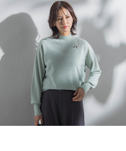 【WEB限定】カラー ハイネックニット≪手洗い可能≫