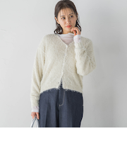 フェザーニットカーディガン≪手洗い可能≫
