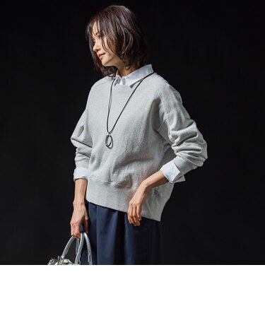 ラメ混裏パイルプルオーバー≪洗濯機で洗える≫