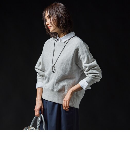 ラメ混裏パイルプルオーバー≪洗濯機で洗える≫