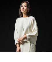 フォルムスリーブカットソー≪セットアップ対応/洗濯機で洗える≫