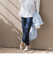 【JAPAN BLUE JEANS】テーパードパンツ≪洗濯機で洗える≫