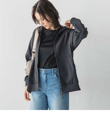 【WEB限定】高機能スムースタッチジップパーカー≪洗濯機で洗える≫