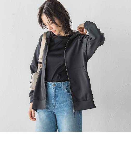 【WEB限定】高機能スムースタッチジップパーカー≪洗濯機で洗える≫