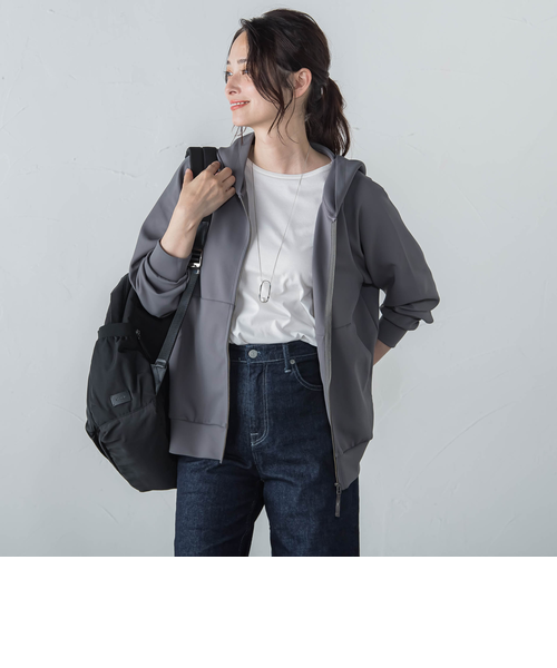 WEB限定】高機能スムースタッチジップパーカー≪洗濯機で洗える