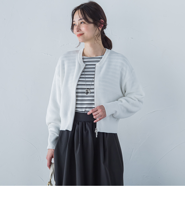 【一部店舗限定販売】ニットブルゾン≪手洗い可能≫