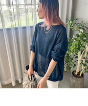 【WEB限定】和紙混ホールガーメントニット≪手洗い可能≫