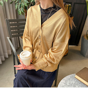 【WEB限定】ラメニットカーディガン≪手洗い可能≫