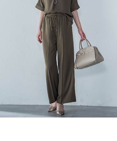 【WEB限定】【11号あり】接触冷感リラックスパンツ≪セットアップ対応/洗える≫