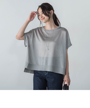 【WEB限定】ラメニットプルオーバー≪手洗い可能≫