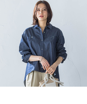 【一部店舗限定販売】ライトデニムシャツ≪洗濯機で洗える≫