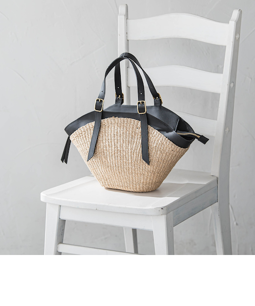 【VIOLAd'ORO】アバカレザーカゴバッグ MIRO/ V-8844