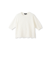 ボタニカルレース×ニットプルオーバー