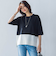 5分袖Tシャツライクニット≪手洗い可能≫