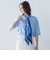 5分袖Tシャツライクニット≪手洗い可能≫