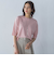 5分袖Tシャツライクニット≪手洗い可能≫